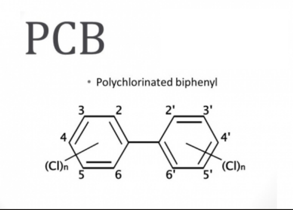 ساختار مولکولی پلی کلروبی فنیل ها یا PCBs